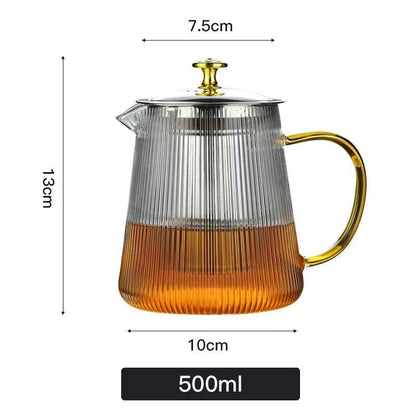 Clear Borosilicate Glass Teapot - Sleek Design