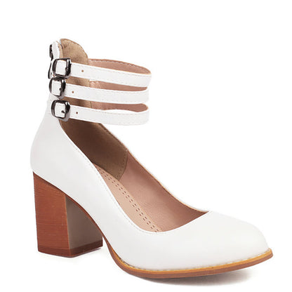 Comfortable Ankle Strap Sandals with Block Heel