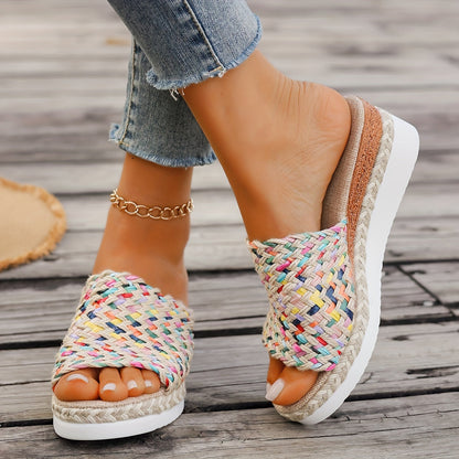 Braided Espadrille Wedge Sandals