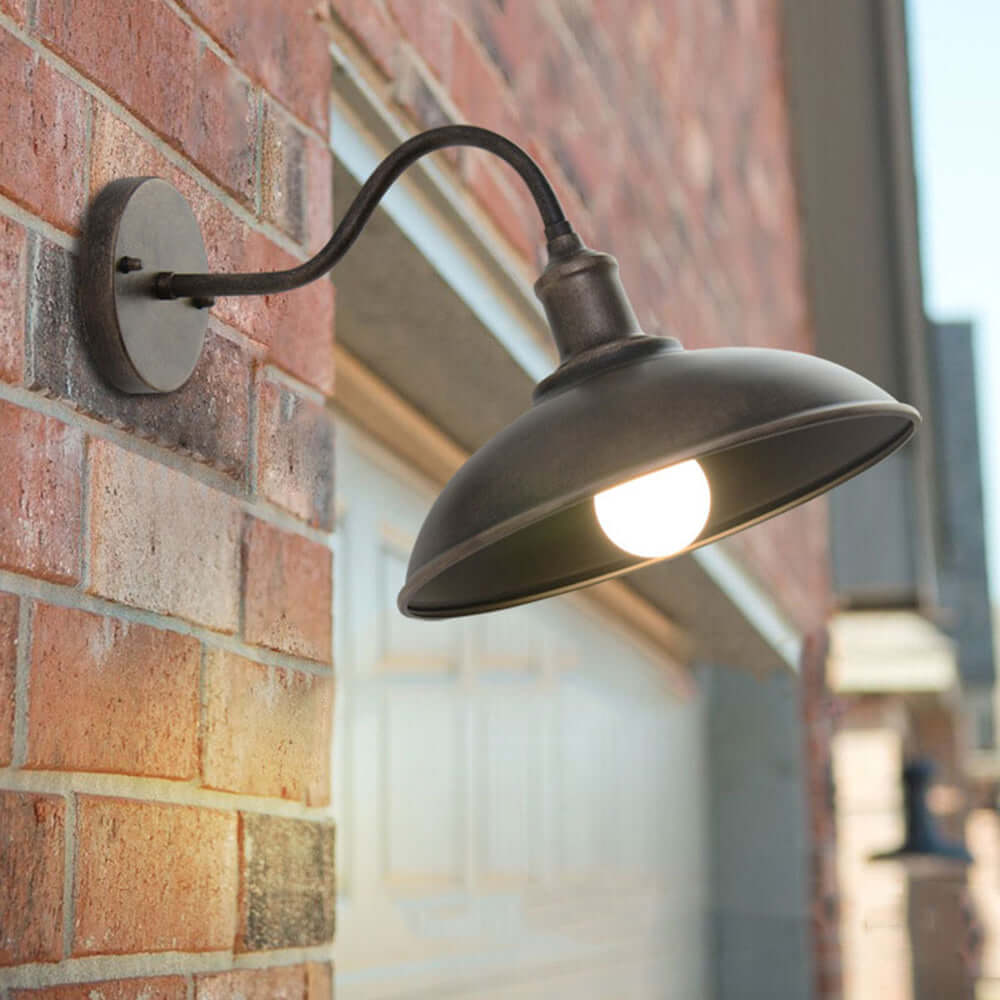 Vintage Waterproof Outdoor Wall Light Brass Finish