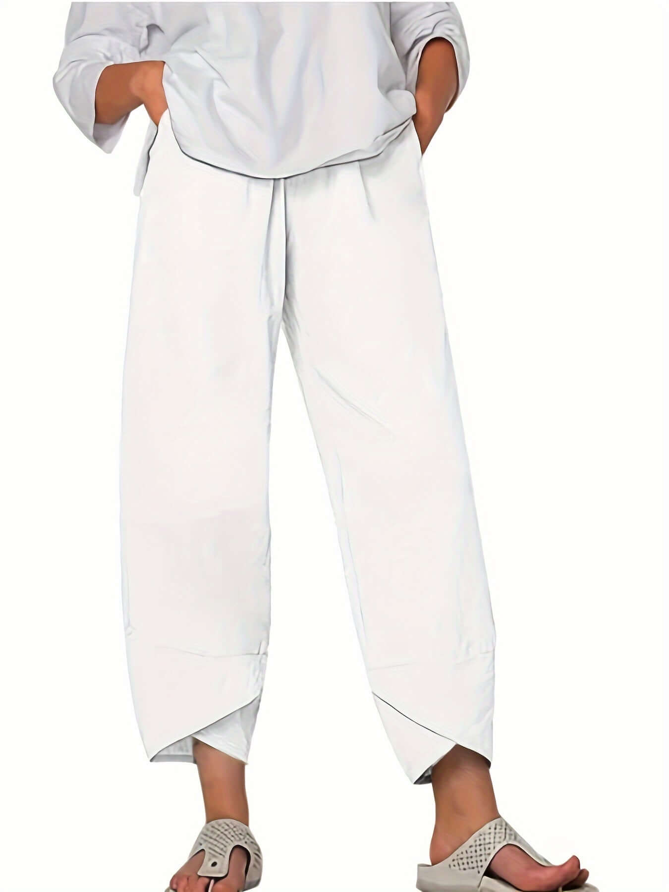 Ladies' High-Waisted Loose Fit Pants