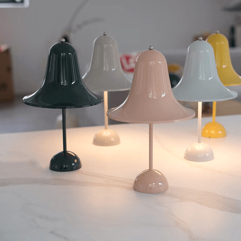 Wireless Desk Lamp with Traditional Shade