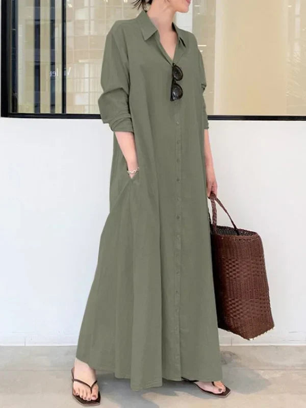 Ladies Classic Collared Shift Dress - Luxivelle