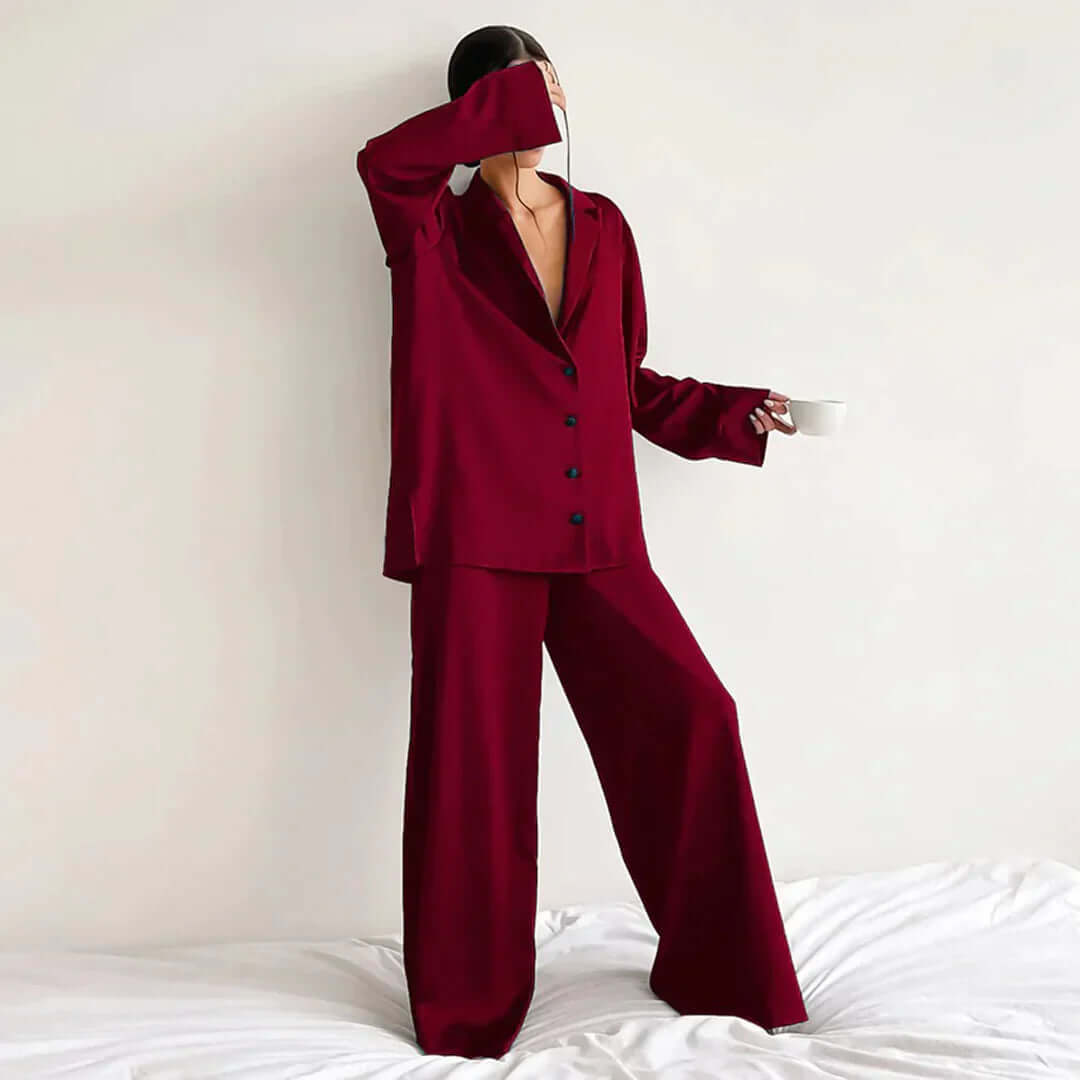 Ladies Classic Fit Shirt & Loose Pant Set