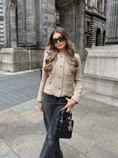 Classic Short Jacket with Side Pockets