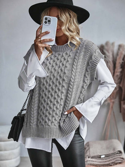 Warm Women's Knitted Vest Sweater - Luxivelle