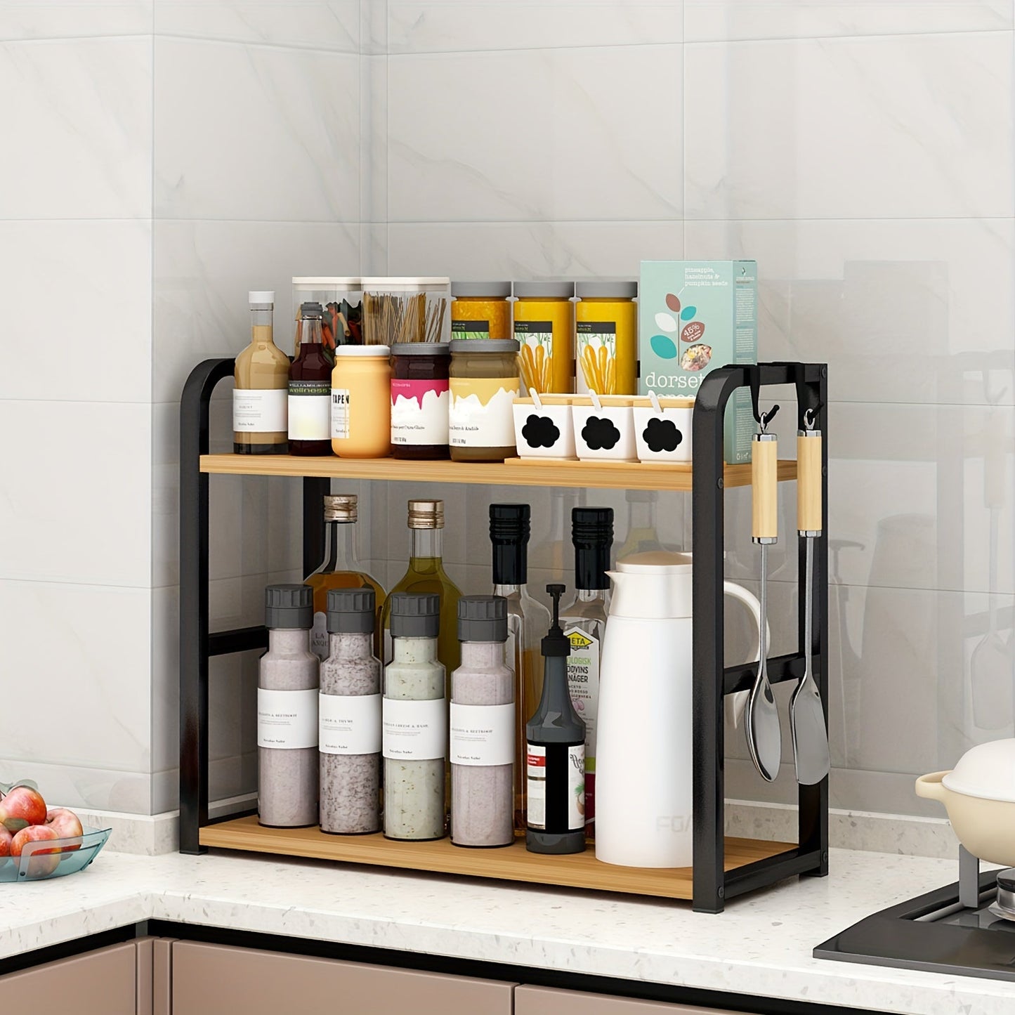 Space Saving Metal Kitchen Storage Shelf