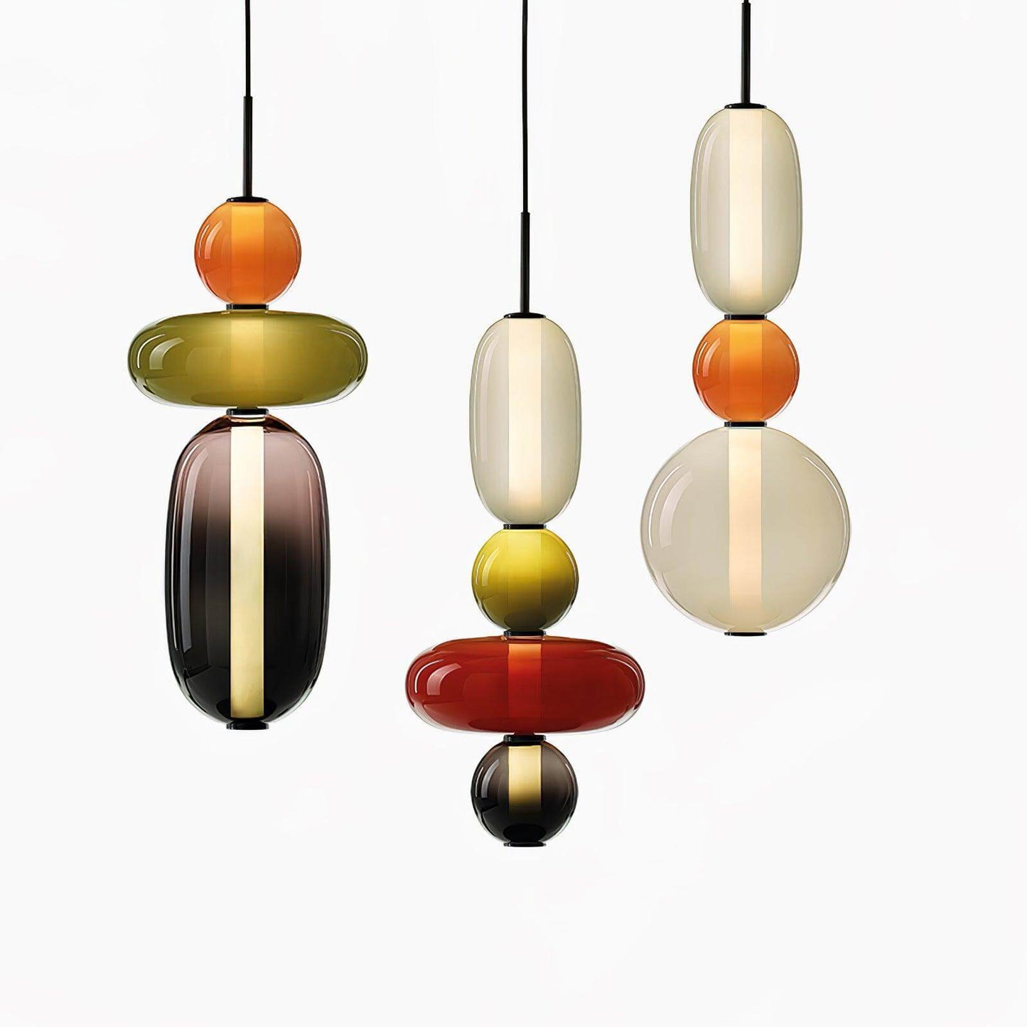 Vibrant Glass Drop Ceiling Light