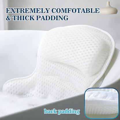 Soft Comfort Bath Pillow with Neck and Back Support