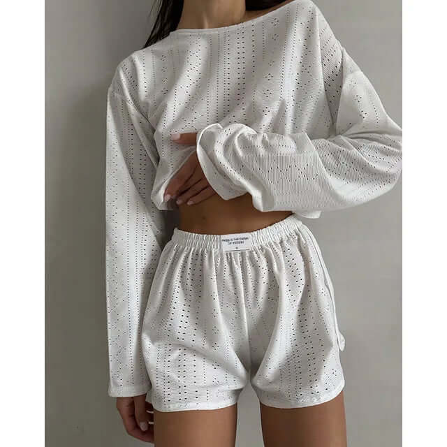 Ladies' Breathable Summer Sleep Set - Top & Shorts