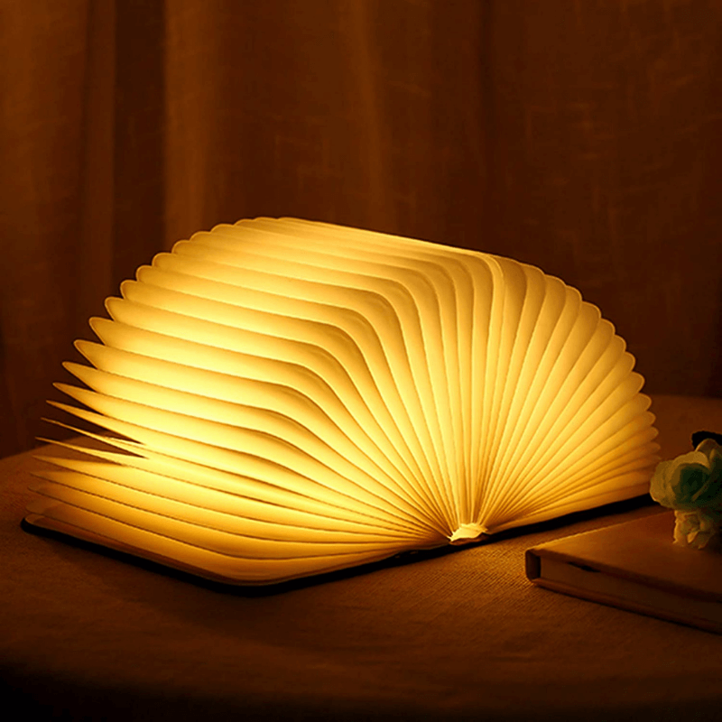 Portable LED Reading Light, Adjustable Brown Table Lamp - Luxivelle