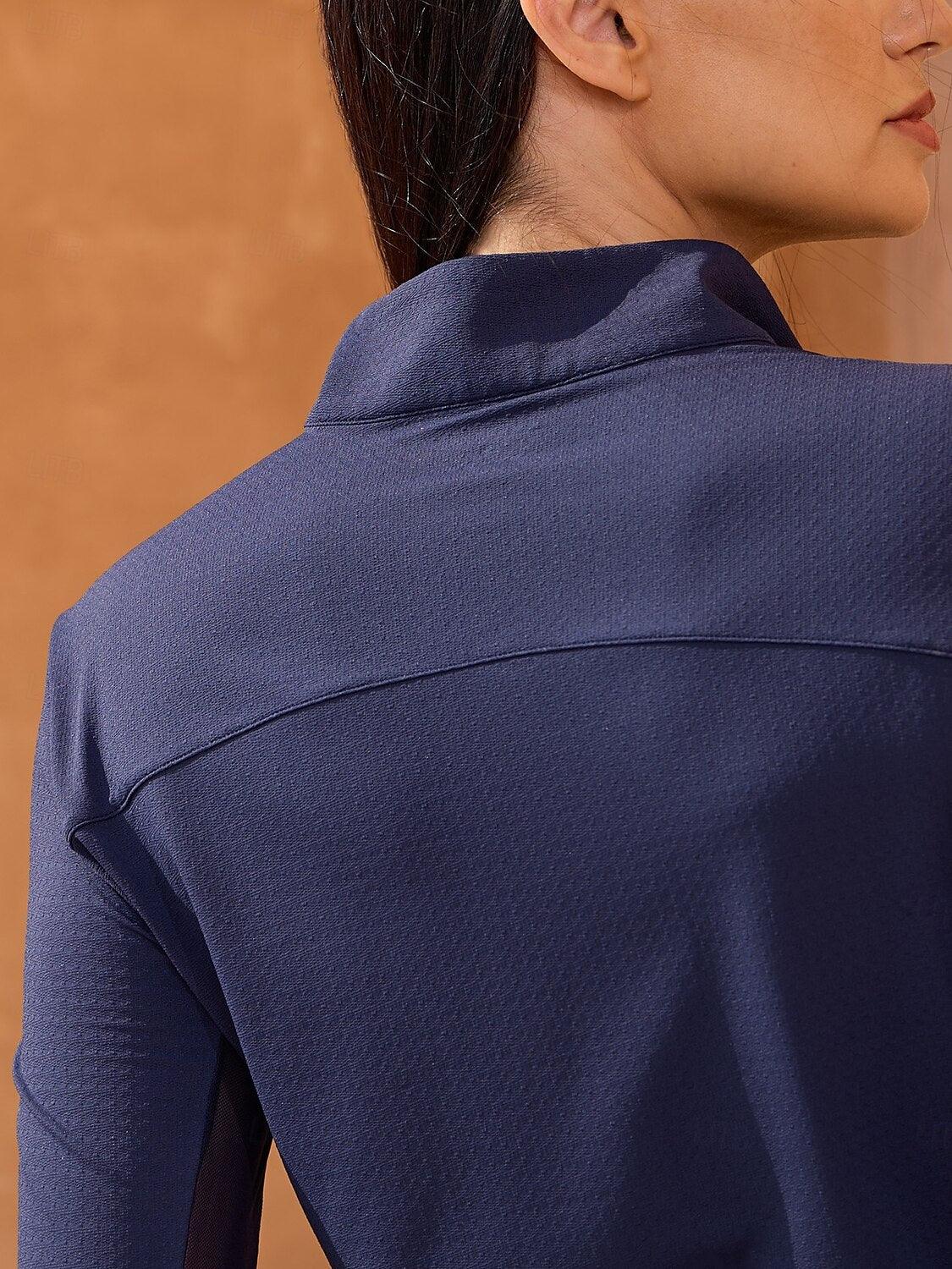 Soft Breathable Long Sleeve Quarter Zip UPF 50+ Shirt
