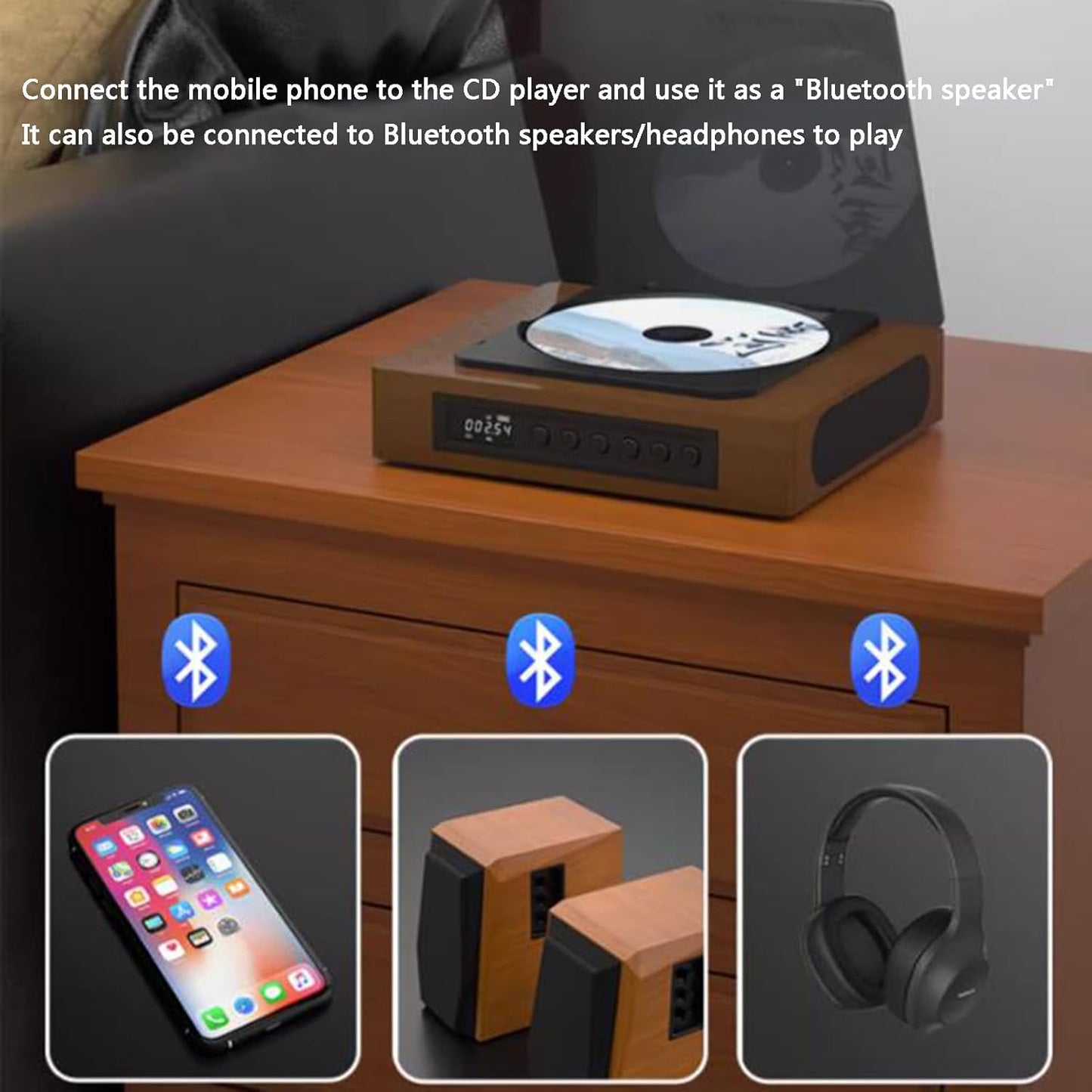 Classic CD Music Player with USB Port