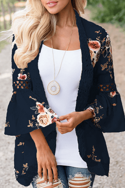Colorful Quilted Pattern Blouse