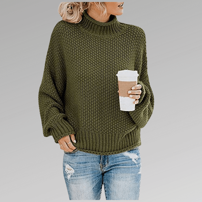 Warm Crew Neck Wool Sweater for Women