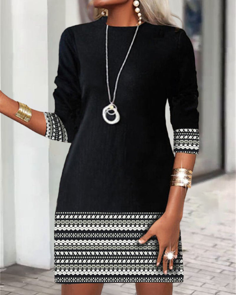 Short Sleeve Casual Mini Dress for Ladies