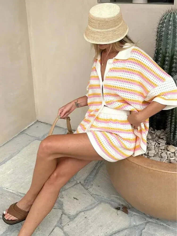 Lightweight Women's Cotton Top Set