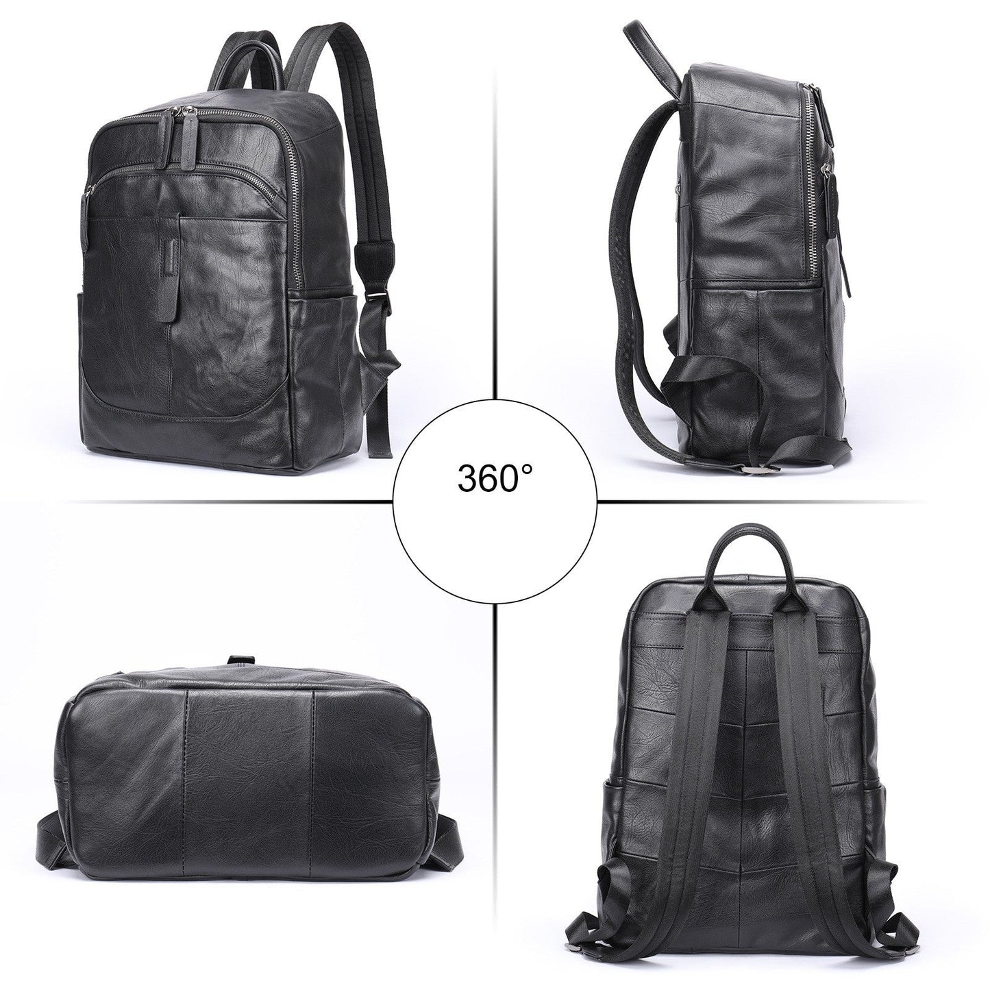 Premium Travel Leather Laptop Backpack