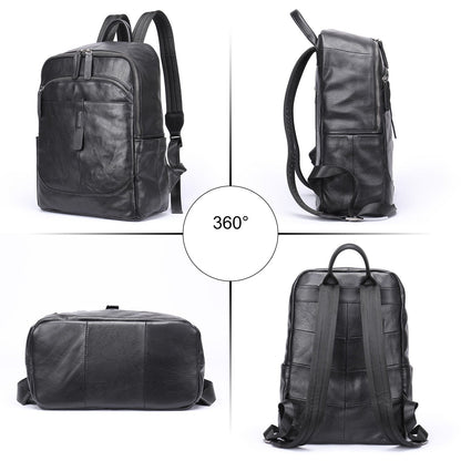 Premium Travel Leather Laptop Backpack