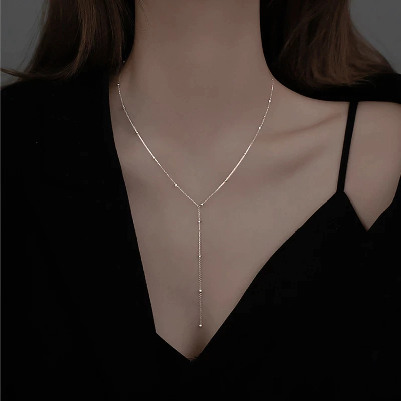 Delicate Tassel Pendant Necklace - Luxivelle