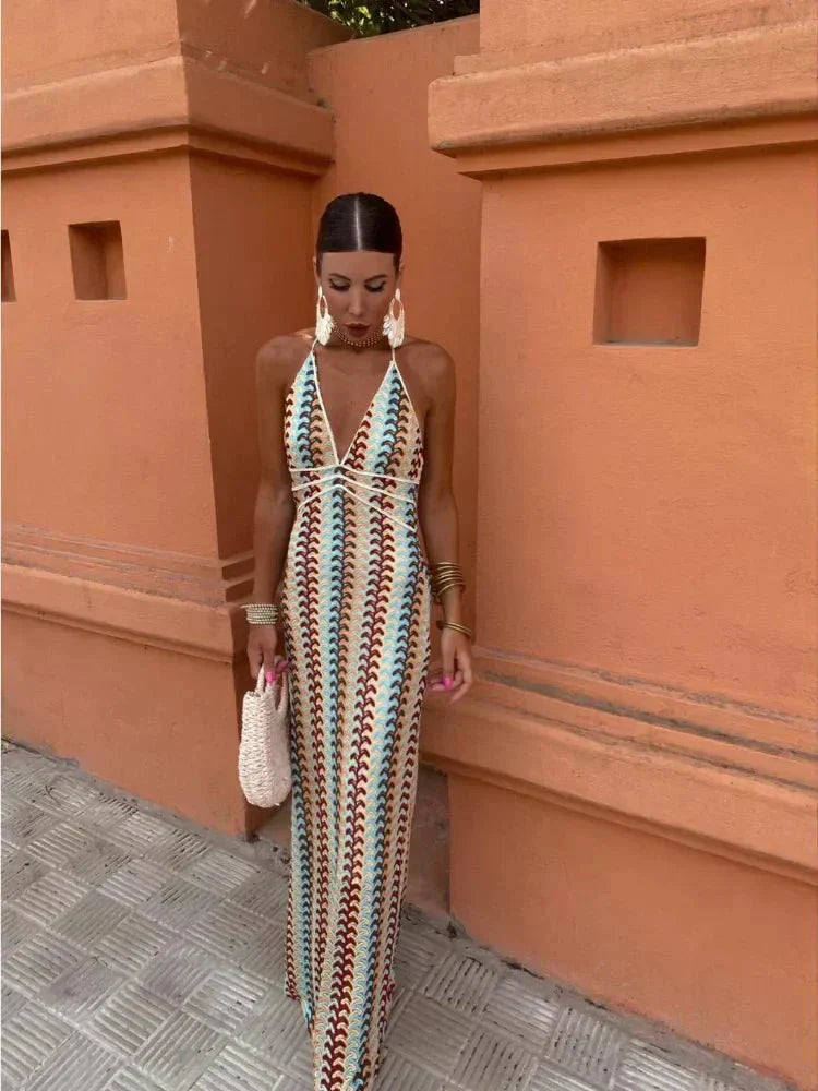 Stylish Chic Floor Length Evening Dress - Luxivelle