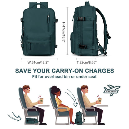 Waterproof Hiking Backpack for Women - Large USB Rucksack