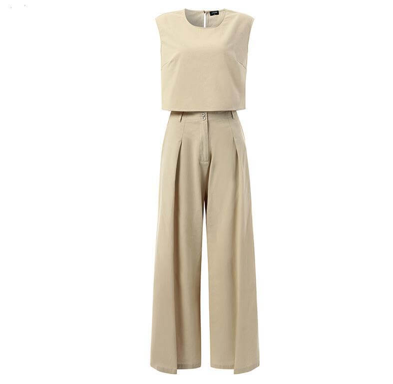 Ladies' Vest Tank & Loose Fit Pants Set
