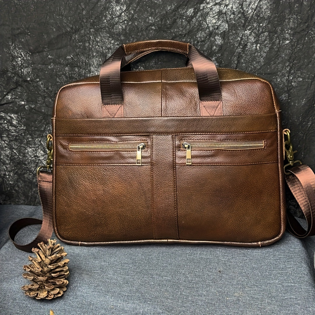 Authentic Leather Mens Crossbody Bag – Adjustable Strap - Luxivelle