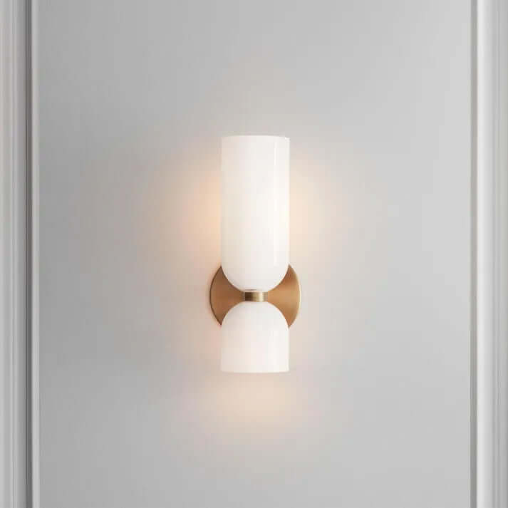 Stylish Double Glass LED Wall Light Fixture