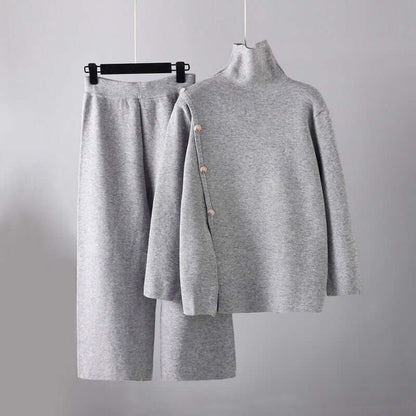 Cozy Women's Cable Knit Top Set