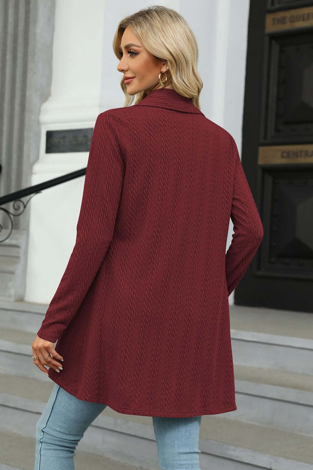 Relaxed Fit Oversized Open Front Cardigan