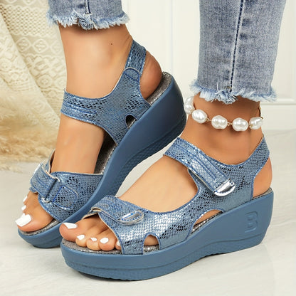 Elevated Arch Support Wedge Sandals