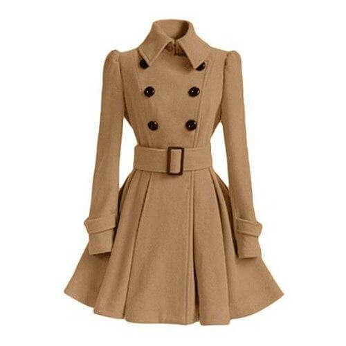 Ladies Water Resistant Parka Trench Coat