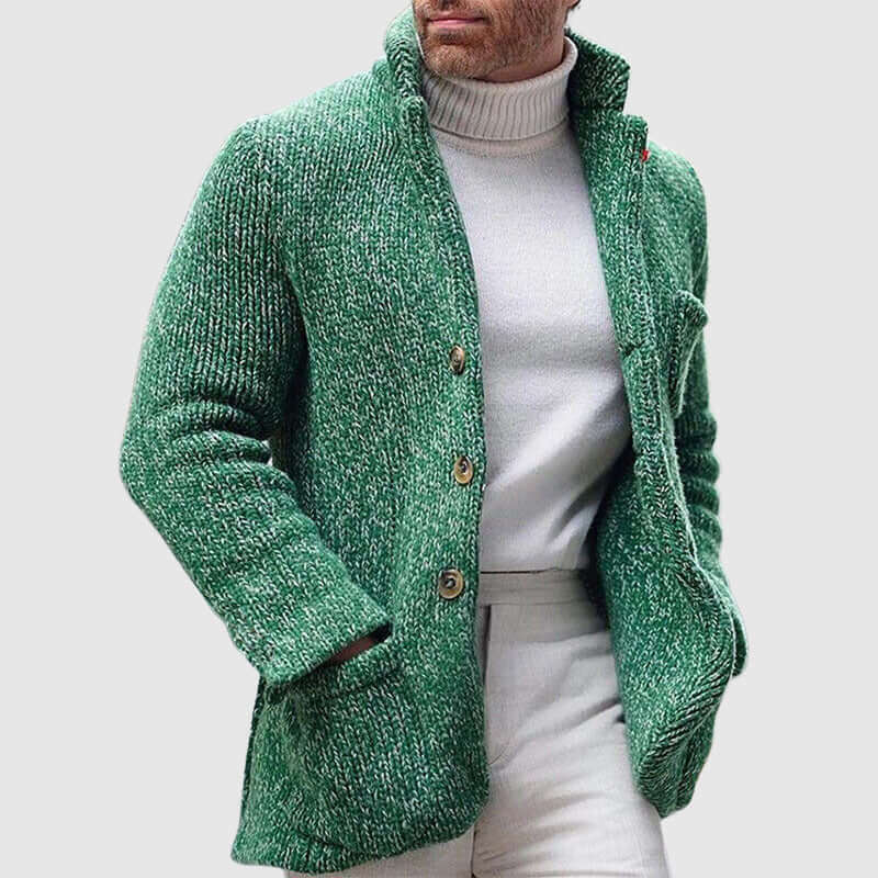 Thick Warm Crew Neck Cardigan Sweater
