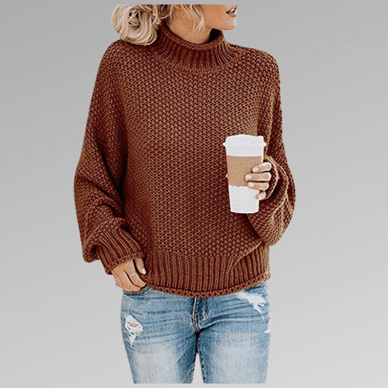 Warm Crew Neck Wool Sweater for Women