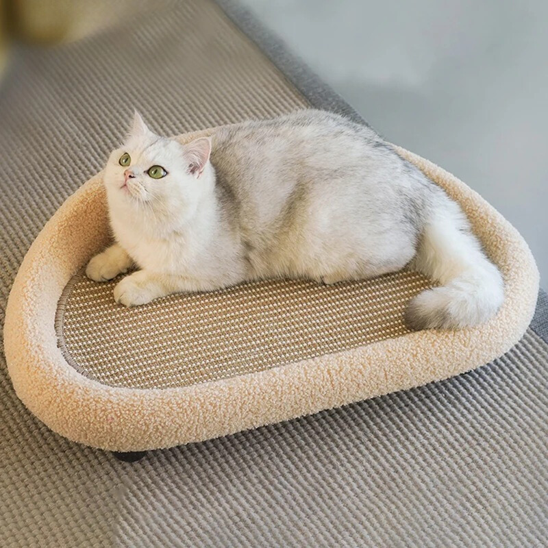 Cozy Cat Bed and Scratcher Mat - Luxivelle