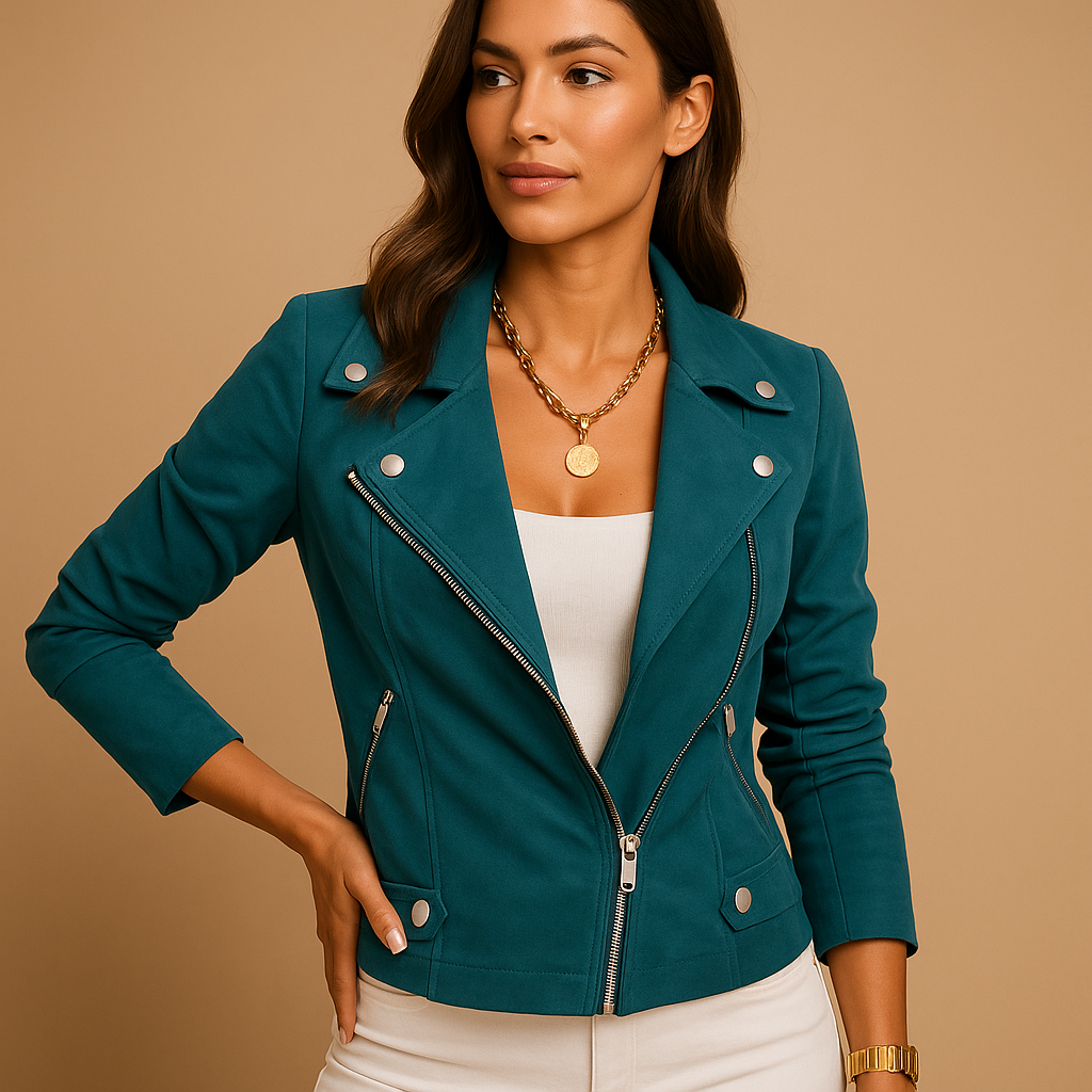 Short summer jacket for women in breathable fabric, available in auburn, black, grey, and khakiideal for stylish warm-weather outfits