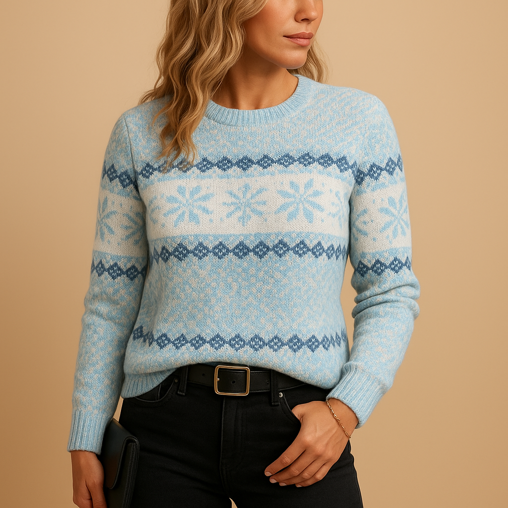 Women's Fun Holiday Crew Neck Sweater - Luxivelle