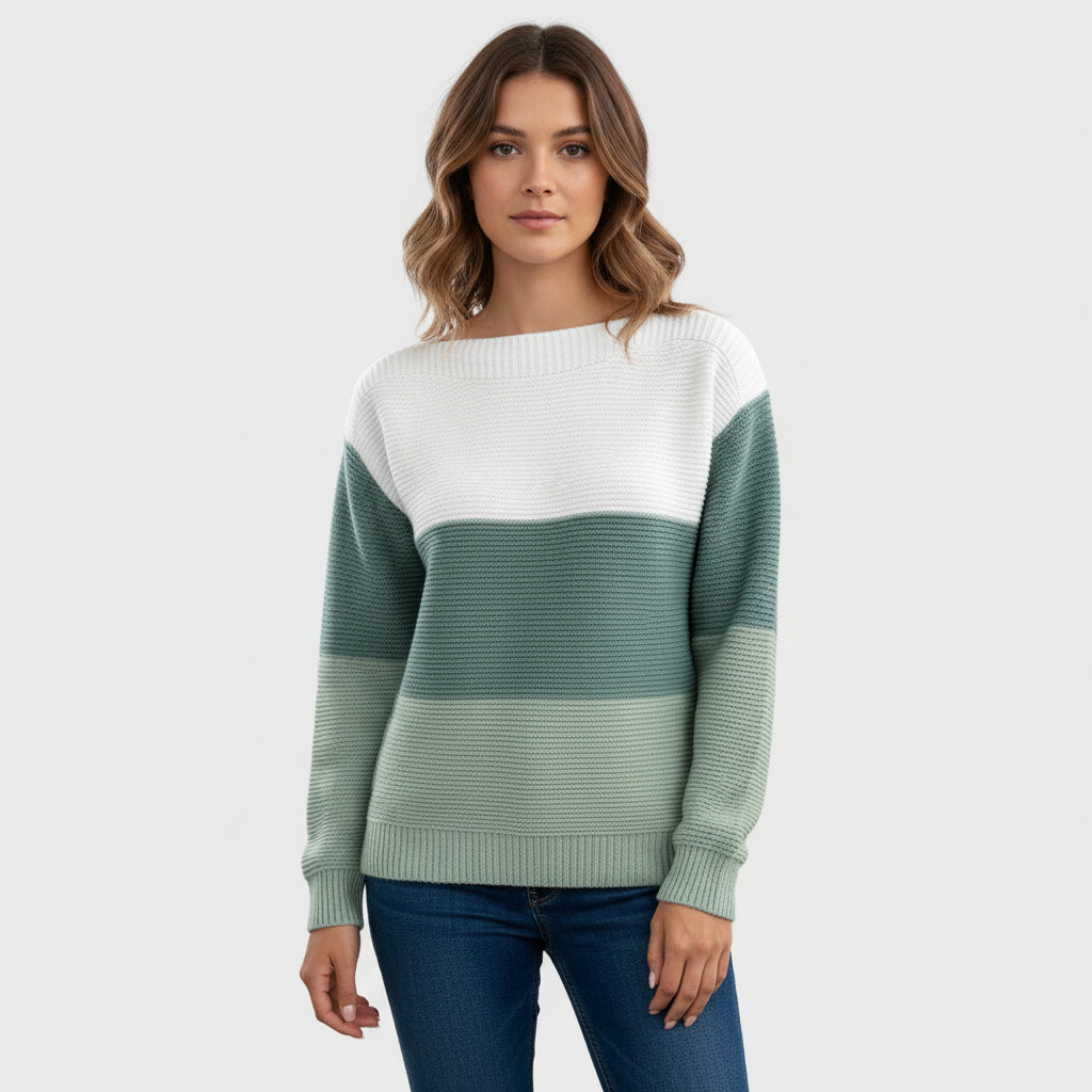 Claire - Chic Multicolor Knit Sweater - Luxivelle