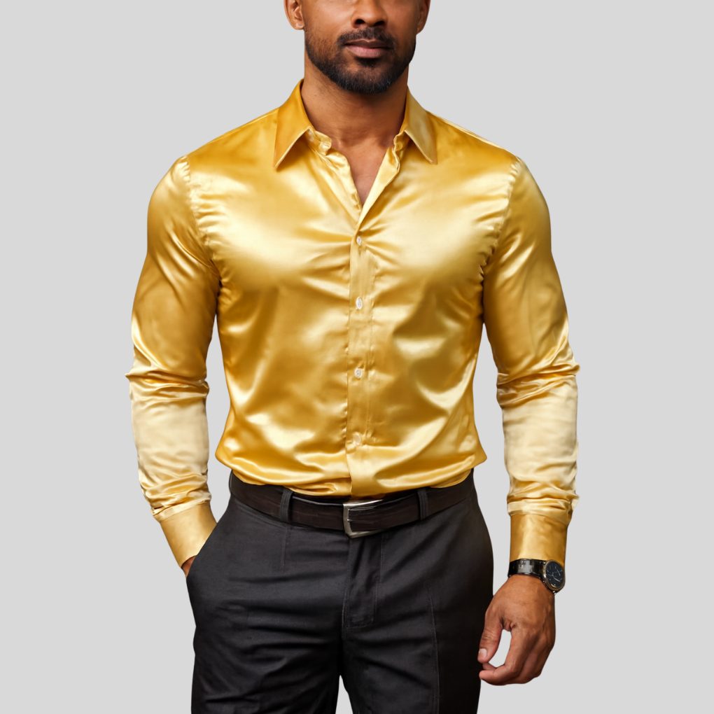 Comfortable Fit Men's Stretch Long Sleeve Shirt - Luxivelle