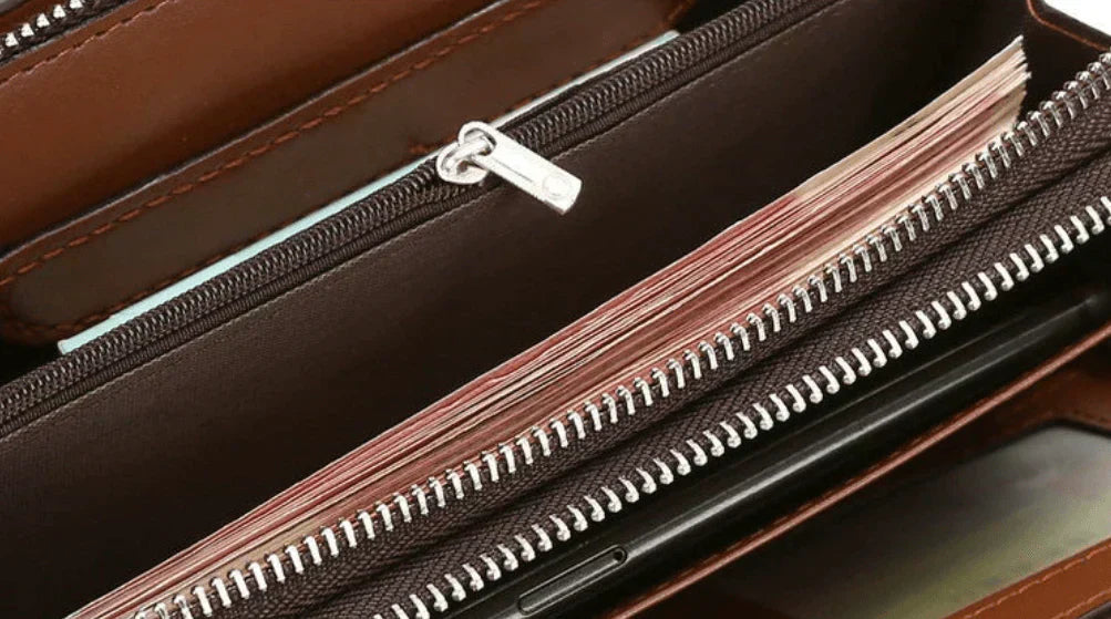Classic Men's Leather Clutch Wallet