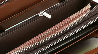 Classic Men's Leather Clutch Wallet