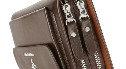 Classic Men's Leather Clutch Wallet