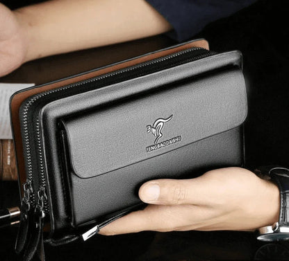 Classic Men's Leather Clutch Wallet