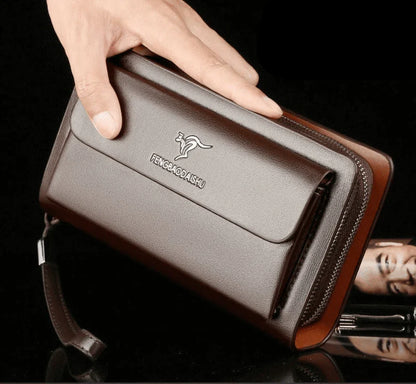 Classic Men's Leather Clutch Wallet