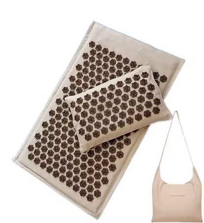 Natural Massage Mat & Pillow Set for Back Pain Relief