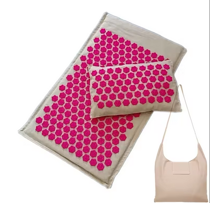 Natural Massage Mat & Pillow Set for Back Pain Relief