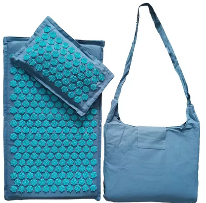 Natural Massage Mat & Pillow Set for Back Pain Relief