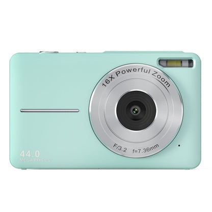 "Compact digital camera for teens, 44MP, 1080P, 16X zoom, 2.4-inch LCD, portable design"