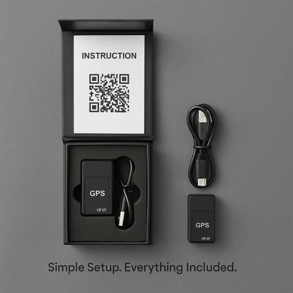 "Compact magnetic GPS tracker for bikes, discreet design, robust magnet, sleek and secure, no subscription needed."